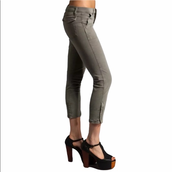 J Brand Denim - J Brand Army Green Ankle Zip Jeans! EUC!